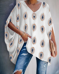 3/4 Sleeve Cotton-Blend Casual Shift Dresses