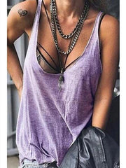 U neck women plain casual vests