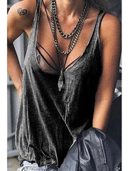 U neck women plain casual vests