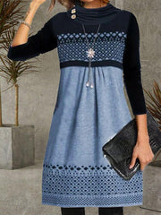 Long Sleeve Casual Printed Dresses
