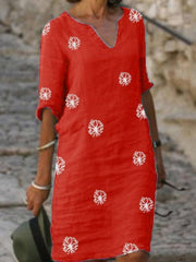 Half Sleeve Shift Vintage Dresses