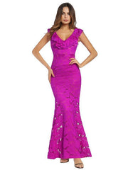 Lace Mermaid Slim Fit Sleeveless Evening Dress