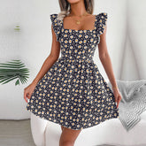 Daisy Print Casual Resort Dress