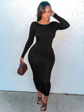 Backless Elegant Evening Club Birthday Brown Sleeve Midi Dresses