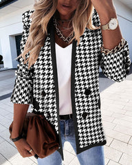 Turn down neck fashion long sleeve blazers for women