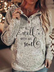Fashion Word print Long sleeve Hoodies Sweatshirts