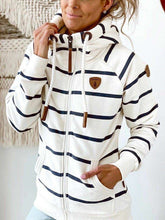 Fashion Stripe Long sleeve Hoodies Sweatshirts