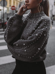 Top Quality Thick Round Neck Loose Chic Woman Fashion Sweater