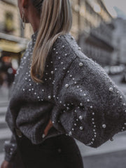 Top Quality Thick Round Neck Loose Chic Woman Fashion Sweater