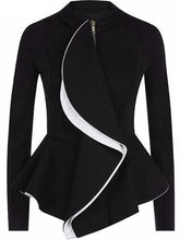 Fungus Edge Zipper Long-Sleeved Suit Blazer