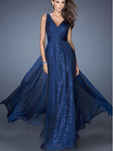 Fashion V neck Backless Evening Dresses