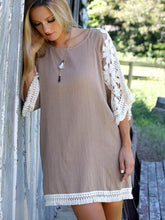 Lace Gored Loose Shift Dresses