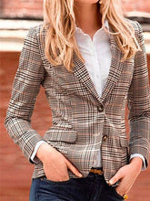 Hot Grid Woman Autumn Fashion Blazer