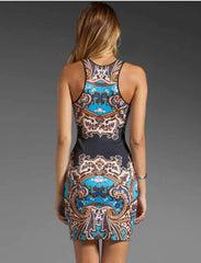 Fashion Round neck Sleeveless Bodycon Dresses