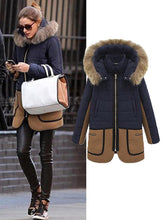 Free Shipping Slim Hoodie Thick Cotton Padded Long Coat Outerwear