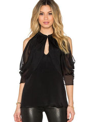 Hollow Sexy Strapless Off Shoulder Blouse