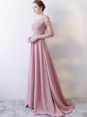 Lace Applique Solid Color O-Neck Backless Elegant Tailing Wedding Dress Evening Dresses