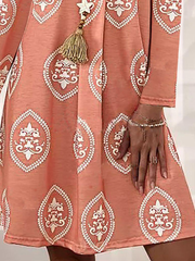 Holiday Cotton-Blend V Neck Dresses