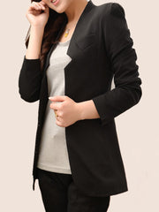 Trendy Plain Long Sleeve Blazer