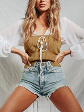 Two-piece V Neck Chic Long Sleeve Woman Blouse Tops