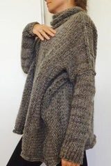 High Neck Plain Sweaters