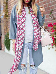 Lapel Patch Pocket Plain Trench Coat