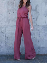 Stylish Strapless Women Plain Long Jumpsuit