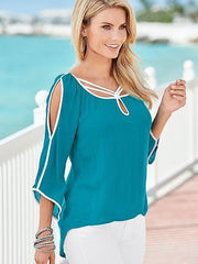 Irregular Off shoulder Women T-Shirts