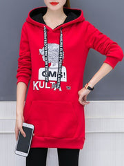 Lightweight Cartoon Letters Long Sleeve Hoodies