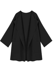 Lapel Plain Long Sleeve Trench Coats