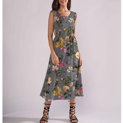 Female Floral Printed Sleeveless A Line Skater Dress News