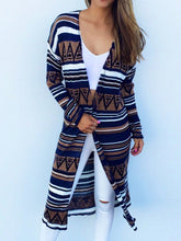Striped Long Sleeve Cardigans