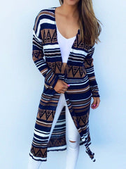 Striped Long Sleeve Cardigans