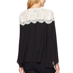 Lace Patchwork Oversized Blouse