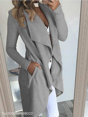 Irregular Cardigan Woolen Coat