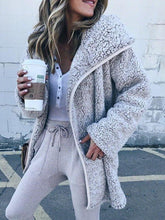 Hooded Long Sleeve Fur Cardigans
