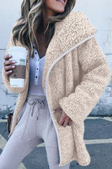 Hooded Plain Basic Outerwear