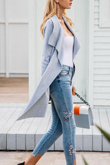 Lapel Plain Trench Coat