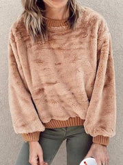 Fashionable Round Neck Down Pullover Hoodies