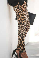 Leopard Printed Basic Pants