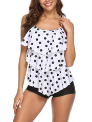 Large Size Pot Printed Sweet Woman Swimsuit Swimwear