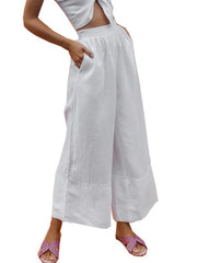 Linen loose new cotton trousers ladies trousers long pants