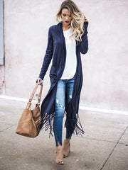 Tasseled Long Sleeves Cardigan Top
