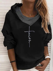 Letter Hoodie Long Sleeve Casual Sweatshirt