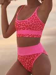 Leopard High Waist Bikini Swimsuit