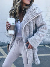 Hooded Plain Basic Outerwear