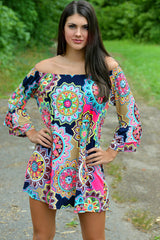 Floral Off shoulder Shift Dresses