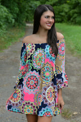 Floral Off shoulder Shift Dresses