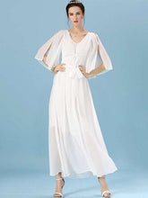Fashion V neck Circular cape Evening Dresses