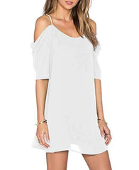Fashion Vest Short sleeve Shift Dresses